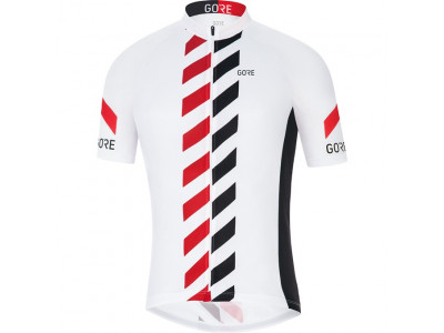 GOREWEAR C3 Vertical Jersey dres bílý/červený