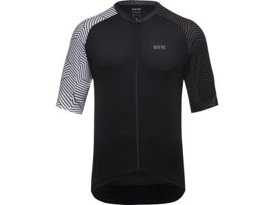Koszulka rowerowa GOREWEAR C5 Optiline czarno-biała