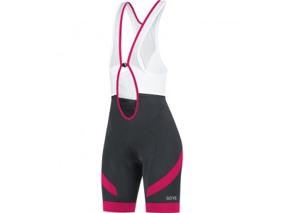 GOREWEAR C5 Women Bib Shorts+ női nadrág, fekete/jazzy rózsaszín