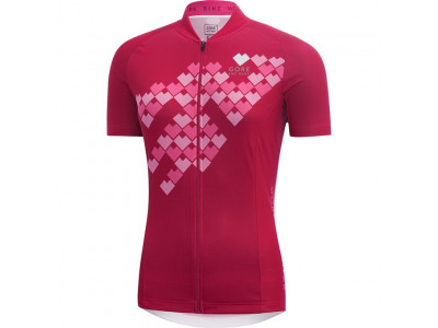 koszulka rowerowaowa koszulka rowerowa GOREWEAR Element Lady Digi Heart w kolorze jazzowo-różowego