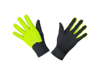 GOREWEAR M WS rukavice, čierna/neón žltá