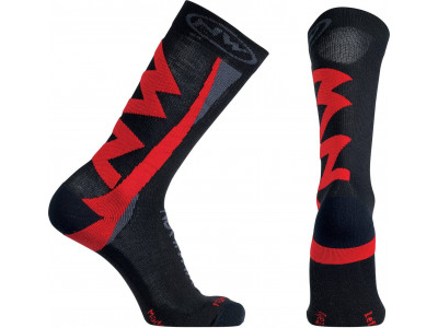 Ciorapi de iarna Northwave Extreme Winter High Socks negru/rosu