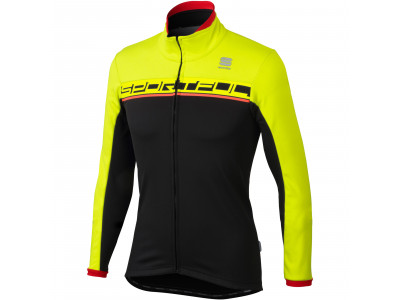 Sportful Giro Softshell bunda černá/fluo žlutá/červená