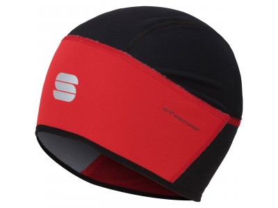Sportful Windstopper čiapka pod prilbu červená/čierna