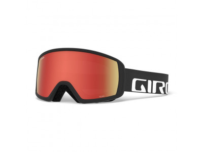 Giro Scan Black Wordmark Amber Scarlet ski goggles
