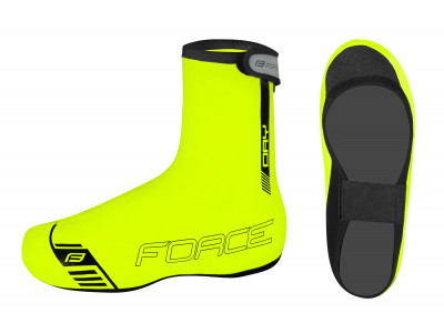 FORCE Pu Dry MTB shoe covers, fluo