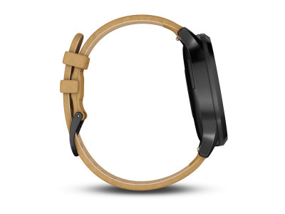 Garmin vívomove HR, Premium, Onyx Black – Tan Suede