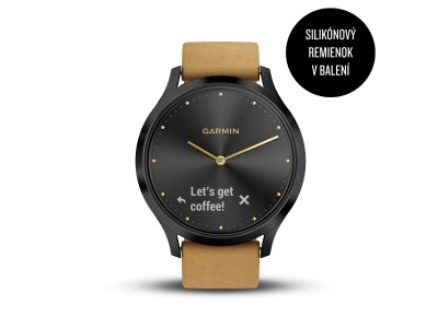 Garmin vivomove hr premium smartwatch with suede strap deals