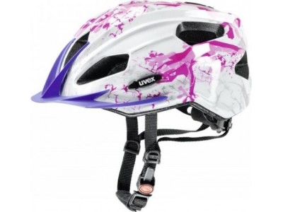 uvex Quatro Junior Kinderhelm Gecko Weiß/Pink
