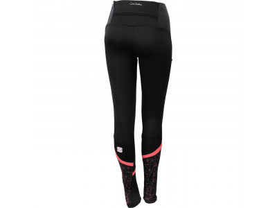 Pantaloni dama Sportful Doro WS, negru/coral fluo