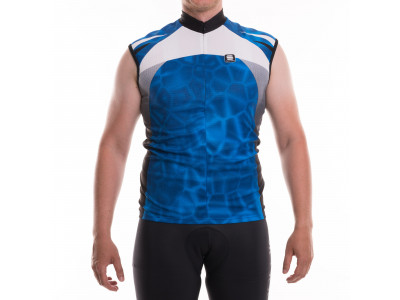 Sportos ujjatlan Shell kerékpár trikó kék