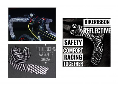 BikeRibbon Reflective wrap, black and white