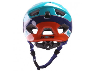 661 Evo AM Orange Blauer Helm