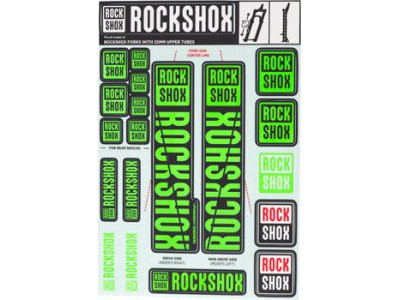 Kit Decal RockShox Neon Green pentru Pike / Lyrik / Yari / Domain / Revelation (2018+)