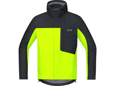 GORE C3 GTX Paclite Hooded Jacket bunda neon žltá/čierna 