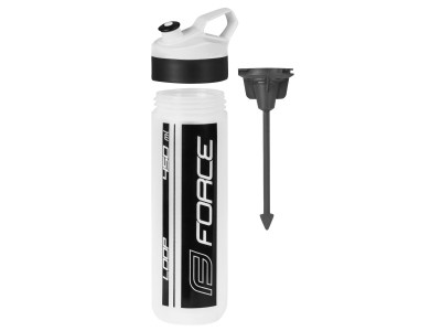 FORCE Loop bottle, 0.45 l, transparent/black