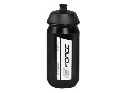 FORCE Stripe Flasche, 0,5 l, schwarz/weiß