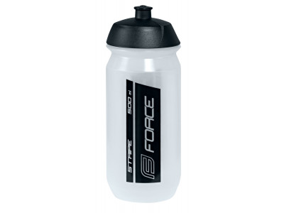 FORCE Stripe bottle, 0.5 l, clear/black