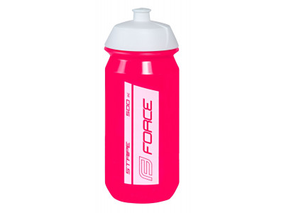 FORCE Stripe Flasche, 0.5 l, rosa/weiß