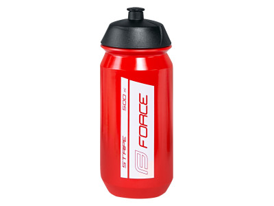 FORCE Stripe fľaša, 0.5 l, červená/biela