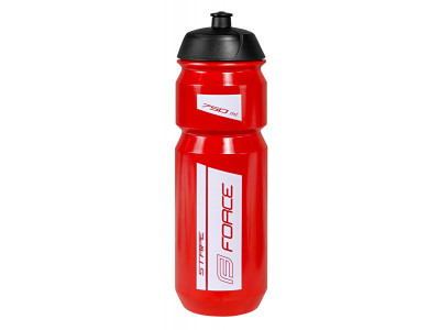 FORCE Stripe Flasche, 0,75 l, rot/weiß