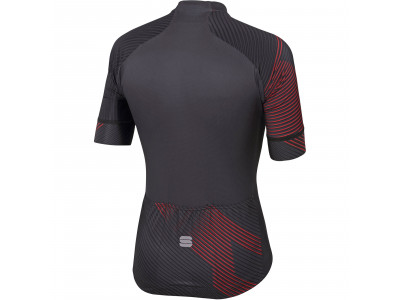 Koszulka rowerowa Sportful Bodyfit Team 2.0 Faster w kolorze antracytowo-czerwonym