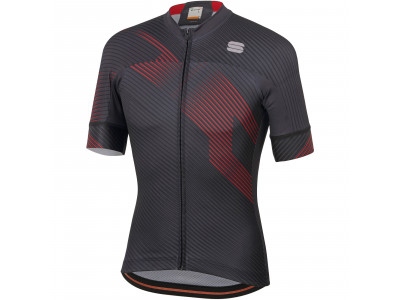 Koszulka rowerowa Sportful Bodyfit Team 2.0 Faster w kolorze antracytowo-czerwonym