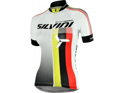 Damska koszulka rowerowa z krótkim rękawem SILVINI Team w kolorze białym