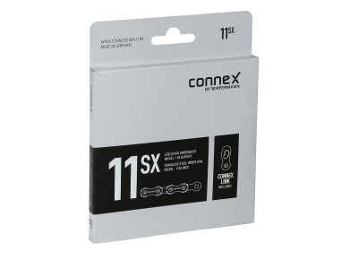 Connex 11sX 11-rychl. stříbrný řetěz, 118 článků