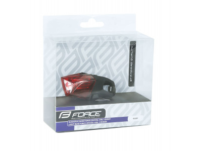 FORCE Crystal rear flasher 3 diodes, USB, black