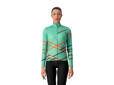 Koszulka rowerowa damska Castelli DIAGONAL, jadeitowa zieleń