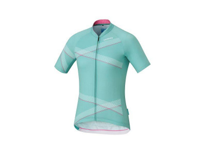 Damska koszulka rowerowa Shimano W&#39;s Team Shimano niebiesko-różowa