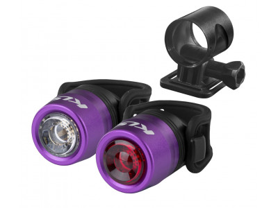 Kellys KLS IO USB nabíjecí set světel, fialová