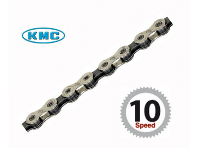 KMC Kette X 10 Silber-Schwarz - Pack. 10 Stk