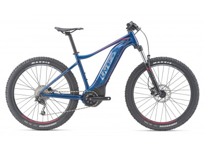 Liv Vall E + 3 Power 27.5 női elektromos kerékpár, jobb oldalii kék/bíbor