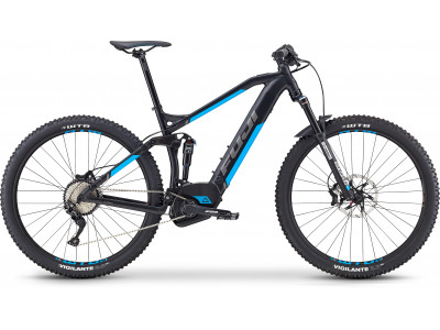 Fuji BlackHill Evo 29 1.5 Black with Charcoal and Blue decals, satin finish, model 2019
