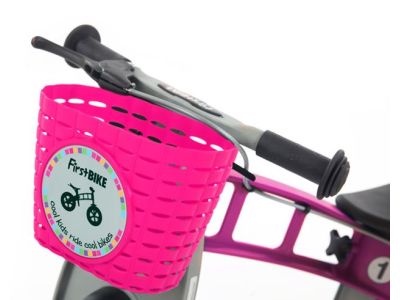 First Bike košík, růžová