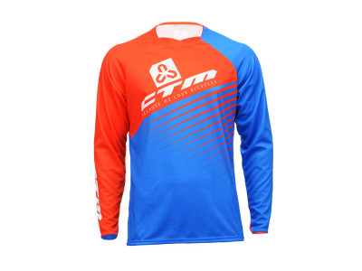 Koszulka rowerowa CTM, Enduro, pomarańczowo-niebieska S