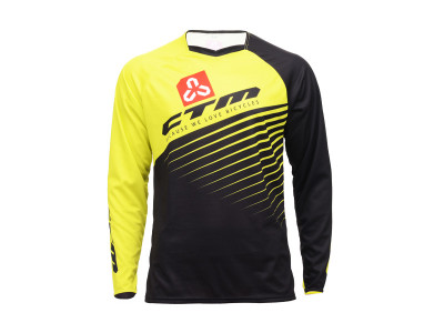 Koszulka rowerowa CTM, Enduro, żółto-czarna S