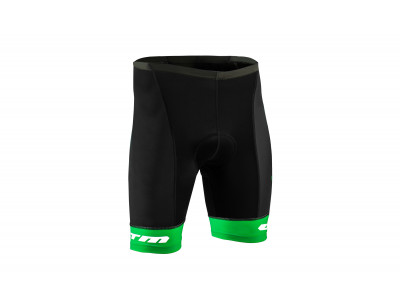 CTM RACE line kalhoty bez šlí, černá/zelený lem
