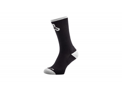 CTM Ponožky Layer, čierne/biele logo