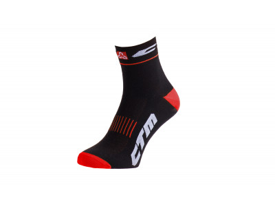 CTM Ponožky XC, čierna/červená