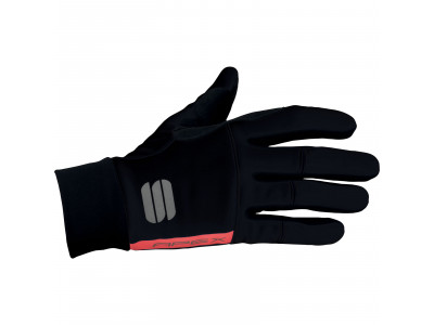 Sportful Apex rukavice tmavě šedá/fluo červená
