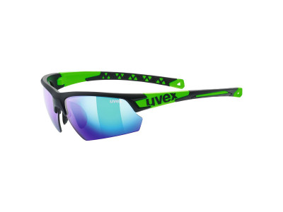 uvex Sportstyle 224 okuliare čierne mat / zelené