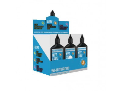 Shimano lubricating oil WET Lube 100 ml 12 pcs + display stand
