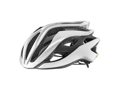 Giant REV MIPS helmet, gloss metallic white/black