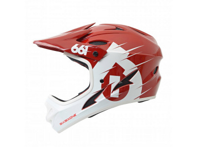 661 Comp Helm rot-weiß, Größe S