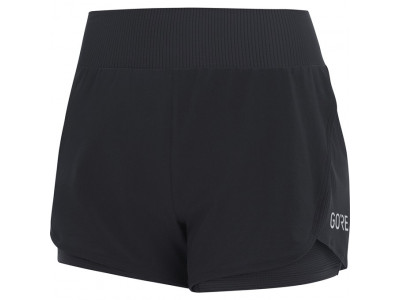 Damskie krótkie spodnie 2w1 GOREWEAR R7 w kolorze czarnym