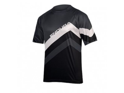 Męska koszulka rowerowa Endura SingleTrack Core Print T czarna