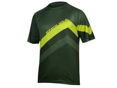 Tricou Endura SingleTrack Core Print T pentru bărbați, verde pădure